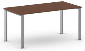 Stół konferencyjny do biura PRIMO INFINITY, 160x80 cm, szaro-srebrna podstawa, czereśnia