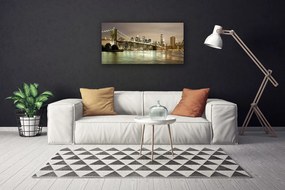 Obraz drukowany na płótnie Światła Nocnego Mostu