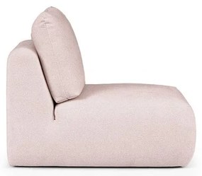 Jasnoróżowy fotel z materiału bouclé Mirel – Rodier