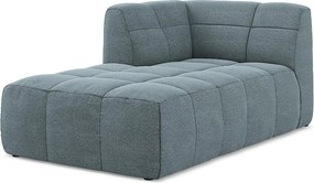 Szezlong lewostronny - z tkaniny bouclé - jeans - ALOHA