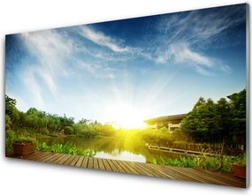 Szkło Dekoracyjne do Kuchni Spokojna Tafla Jeziora