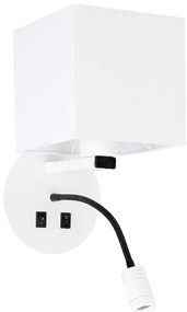 Kwadratowy kinkiet z dodatkową funkcją LED - 5X V078 R7-Z50