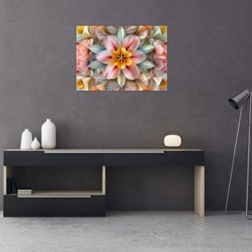 Obraz na szkle - Kwiat kalejdoskopowy (70x50 cm)