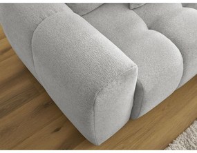 Jasnoszary rozkładany/ze schowkiem narożnik z tkaniny szenilowej (prawostronny/z szezlongiem) Roxelane – Bobochic Paris