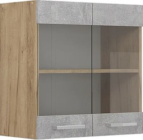 Szklana szafka kuchenna beton 60x31x60 r-line