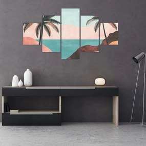 Obraz - Palmy nad morzem (125x70 cm)