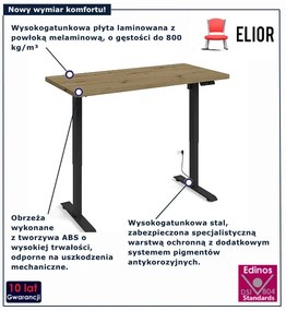 Nowoczesne biurko do pracy na stojąco dąb artisan + czarny A9-Z13