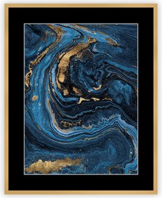 Obraz Abstract Blue&Gold I 40 x 50cm