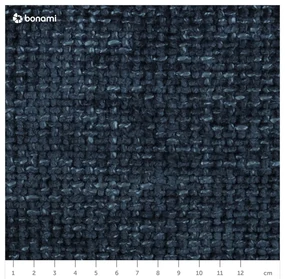 Ciemnoniebieskie tapicerowane łóżko dwuosobowe ze schowkiem i stelażem 200x200 cm Miley – Micadoni