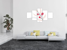 Obraz - Różowa abstrakcja kwiatowa N⁰3 (125x70 cm)