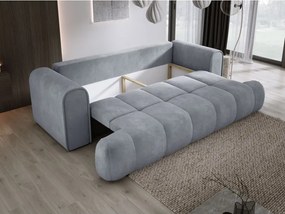 Sofa COCO z funkcja spania i pojemnikiem JASNY SZARY CLOUD 82