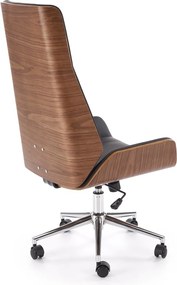 Elegancki fotel biurowy ze sklejki orzechowej Webster Halmar