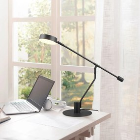 Lampa stołowa LED z elastyczną konstrukcją w kolorze matowej czerni (wysokość 64 cm) Manduro – Trio