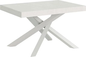 Stół rozkładany 130/234x90 cm Volantis frassino biała nogi białe
