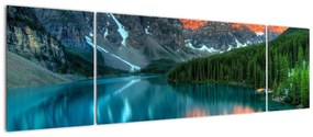Obraz turkusowego jeziora (170x50 cm)