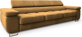 Masseno Sofa MOSINE z funkcją spania, Rozkładana sofa - Żółty, MONOLITH 48