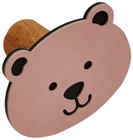 Różowy ścienny stalowy haczyk Bear Dot Nupo – LIND DNA