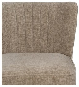 Beżowy fotel z tkaniny szenilowej Glam – Ixia