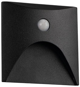 Kanlux 39130 - Oprawa schodowa LED z czujnikiem EXIN 2,5W/230V 3000K IP65 czarna hr.