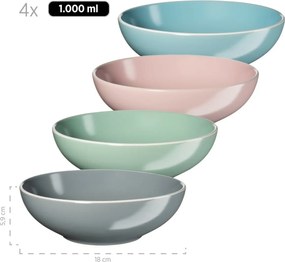 Mäser Zestaw naczyń stołowych 16 szt. ELISSA II – mieszanka kolorów matowych