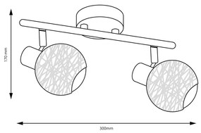 Lampa sufitowa kaszmir DEX 2xE14