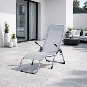 Leżak ogrodowy siateczkowy Barbados YS30, jasnoszary Texteline