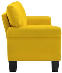 Luksusowa trzyosobowa żółta sofa - Alaia 3X