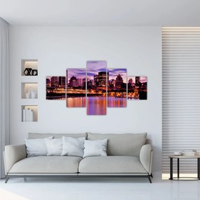 Obraz miasta nocą (125x70 cm)