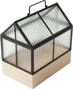 Mini szklarnia z metalową ramą KALA, 30 x 26 x 18 cm