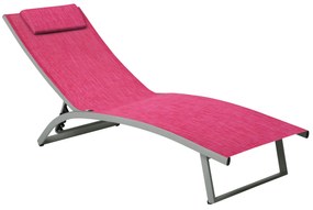 Łóżko plażowe Summer 5-pozycyjne fuksja PATIO