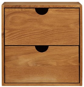 Wielopoziomowa półka z litego drewna dębowego w naturalnym kolorze 18 cm Townsville – House Nordic