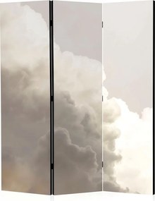 Parawan pokojowy 3-częściowy 135x172 Dwustronny dekoracyjny minimalistyczny atmosferyczny Szary Burzowe Obłoki