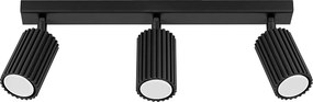 Lampa Sufitowa Minimalistyczny Karbon, Aluminium - 3 Źródło - L.45 X H.16.5 Cm - Czarny