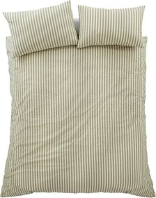 Zielona pościel jednoosobowa 135x200 cm Cotton Rich Woven Stripe – Pineapple Elephant