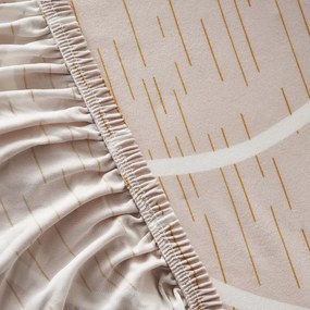 4Home Pokrowiec elastyczny na 2-os. kanapę Abstract beżowy, 145-185 cm + poszewka na poduszkę gratis, 145-185 cm