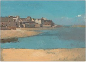 Obraz na szkle - Odilon Redon, Village by the Sea in Brittany, reprodukcje (70x50 cm)