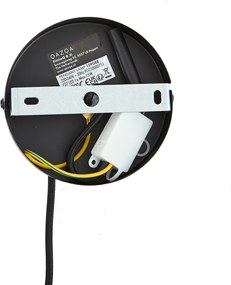 Lampa wisząca czarna z dymionym i bursztynowym szkłem okrągła 8-punktowa - Monaco