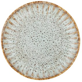 Niebiesko-beżowy kamionkowy talerz do serwowania ø 17 cm Fleur – Bloomingville