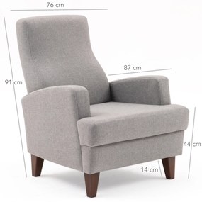 Fotel Kana Bergere jasnoszary