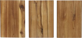 Tace do serwowania przekąsek, 3 sztuki w komplecie, drewno akacjowe, 23 x 15 cm, Kesper