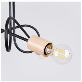 Lampa sufitowa w czarno-naturalnym kolorze 14x56 cm Tumber – Nice Lamps