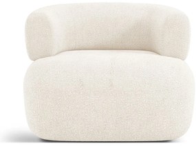 Beżowy fotel z materiału bouclé Jenny – Micadoni Home