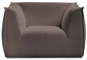 Brązowy fotel z materiału bouclé Giorgia – Bobochic Paris