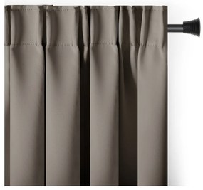 Szarobrązowa zaciemniająca zasłona termiczna 140x245 cm Pleat – Restilo