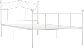 Białe metalowe łózko w stylu loft 100x200 cm A0-T29