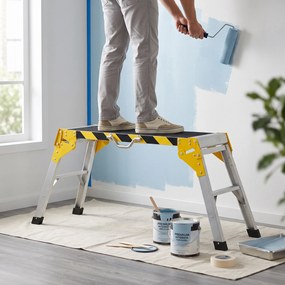 HOMCOM Składany stół warsztatowy z aluminium z uchwytem, antypoślizgowy, 150 kg, 110 x 32 x 50 cm | Aosom PL