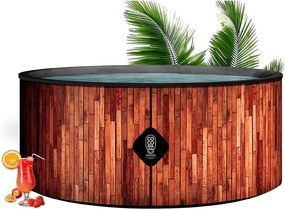 Coco Bain Basen Ibiza - 180 cm Średnicy - 1100 Litrów - Imitacja Prawdziwego Drewna