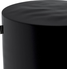 Puf Barrel kolor czarny tkanina połyskliwa, welwetowa