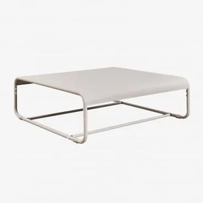 Prostokątny Stolik Kawowy Ogrodowy 105x100 Cm Ze Stali Oporto Kremowa Tapioca - Sklum