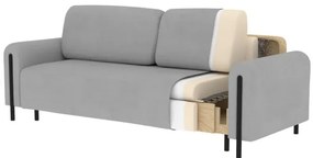 Sofa Arcadova biała/czarny z funkcją spania ELTAP